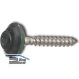 Spenglerschraube 4.5x 35 TX20 Edelstahl A2 Kopf beschichtet RAL6005 moosgr�n