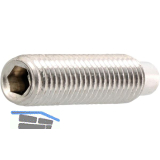 ISO4028 M 3x 20 Edelstahl A2 Gewindestift mit Zapfen Innensechskant (DIN915)