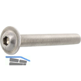 ISO7380-2 M 6x 12 Edelstahl A2-070 Linsenschraube mit Flansch und ISK
