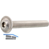 ISO7380-2 M 8x 50 Edelstahl A2-070 Linsenschraube mit Flansch und ISK