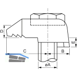 BEAM CLAMP BA3G10 Stahltr�gerklemme M10 Sphaeroguss feuerverzinkt mit Zulassung