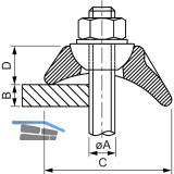 BEAM CLAMP BK1G10 Stahltr�gerklemme M10 Sphaeroguss feuerverzinkt