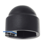 ~DIN1587 Kunststoffabdeckkappe Sechskant M10 / SW16 Polyethylen schwarz