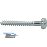 Flachkopfschraube 5,5 x 50 PZ3 verzinkt-blau