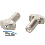 Nutenschraube mit Federkugel M 8x 22 - Edelstahl A2