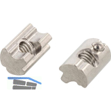 Nutenstein M 8 mit Federkugel - Aluminium