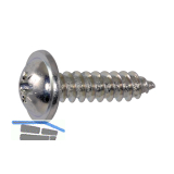 DIN968C 4.2x9.5 Phillips Kreuzschlitz verzinkt Blechschraube mit Bund
