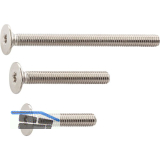Griffschraube M 4x22 mm, Flach-Senkkopf mit TX 20, Stahl vernickelt