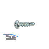 SFS-SN2/ 8 Fensterbohrschraube Halbrundkopf 3.5x13 PH 2 verzinkt-blau