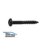 Zier-Holzschraube � 4 x 30 mm, Flachkopf, Schmiedeeisen verzinkt patiniert