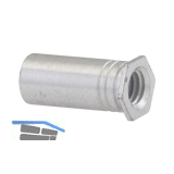 Einpressbuchse M 4x10 Stahl verzinkt-blau offen