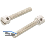 DIN404 M 5x 10 Edelstahl A1 Kreuzlochschraube mit Schlitz