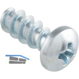 PT-Schraube Halbrundkopf WN1412 KA30 3.0x 8 Ph-KS - verzinkt-blau