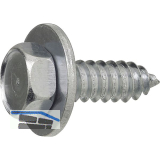 DIN6901 5.5x13 verzinkt Kombi-Sechskantblechschraube (~ISO1479) mit U-Scheibe