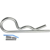 Federstecker einfach 2x 50 Federstahl verzinkt ~DIN11024