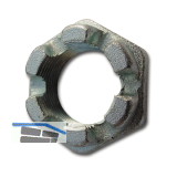 DIN937/17H M24x1.5 verzinkt Kronenmutter mit Feingewinde flache Form