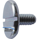 DIN921 M 5x 20 Stahl verchromt Flachkopfschraube mit Schlitz und gro�em Kopf