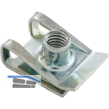 Blechmutter M5/0,5-4,0 Federstahl verzinkt mit metrischem Gewinde