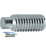 ISO4028 45H M10x 20 verzinkt Gewindestift mit Zapfen Innensechskant (DIN915)