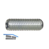 ISO4029/DIN916 45H M 6x 10 verzinkt Gewindestift mit Ringschneide und ISK