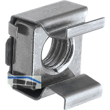 K�figmutter M 4 R083-16 K�fig: Edelstahl 1.4310, Mutter: Stahl verzinkt