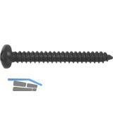 DIN7981C 3.9x 19 PH-KS verzinkt schwarz Linsen-Blechschraube ~ISO7049, CrVI-frei
