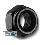 DIN985/ 6-8 M 5 verzinkt schwarz Sicherungsmutter niedrige Form