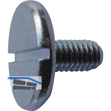 DIN921 M 6x 12 verzinkt Flachkopfschraube mit Schlitz und gro�em Kopf