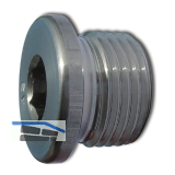 DIN908 G 1 " Edelstahl A2 Verschlussschraube zylindrisches Gasgewinde