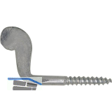 SECOTEC Vorreiber 30 mm verzinkt-blau SB-2