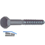 SECOTEC Gestellschraube DIN571 12X80 verzinkt-blau KP-25