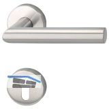 SECOTEC Dr�ckergarnitur Modell Gehrung auf Rosette PZ Edelstahl