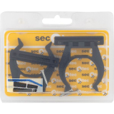 SECOTEC Sockelblenden-Clips Unico mit Anschraubplatte Kunststoff schwarz SB-2
