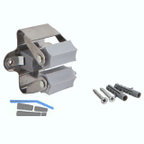 Ger�tehalter verzinkt mit Gummirolle, lose PE grau