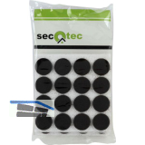 SECOTEC Filzgleiter selbstklebend rund braun 22 mm Profi-Pack SB-80