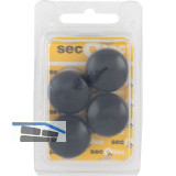 SECOTEC Fu�kappen f�r Rundrohre aussen 18 mm schwarz SB-4