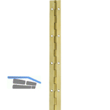 Stangenscharnier 20X600 mm Stahl vernickelt, mit Lochstanzung