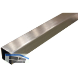 Edelstahl - Vierkantrohr 1.4301, geschliffen K240 20/20/2 mm