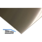 Edelstahl - Blech 1.4301, geb�rstet 2J + Laserfolie 2500/1250/1,5 mm