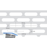 Aluminium-Lochblech Al99,5 (EN AW - 1050) H14 2000/1000/2 mm Lvl: 5-20 x 9-24mm