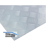 Aluminium-Warzenblech AlMg3 (EN AW-5754) H111, gebeizt 3000/1500/2-2,5 mm