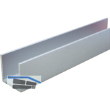 Aluminium U-Profil Edelstahloptik A1/C31 gleichschenkelig 25/25/25/2 mm