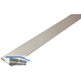 Aluminium Flachstange AlMgSi0,5 (6060) T66 (F22) Edelstahloptik A1/C31 20/2 mm