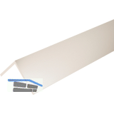 Aluminium Winkel AlMgSi0,5 pulverb. Wei� RAL 9010 ungleichschenkelig 60/40/3 mm