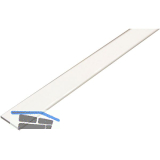 Aluminium Flachstange AlMgSi0,5 (6060) T66 (F22) RAL 9010 wei� 40/2 mm