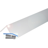 Aluminium Winkel AlMgSi0,5 Glanzchrom poliert, gleichschenkelig 20/20/2 mm