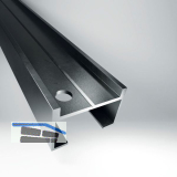 Aluminium Terrassenprofil 54,5 x 37,3 mm anthrazit matt, gelocht