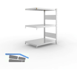 META Steck-Anbauregal 1025 x 750 x 500 mm 3 Fachb�den 100 kg