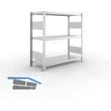 META Steck-Grundregal 1025 x 1000 x 400 mm 3 Fachb�den 150 kg