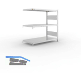 META Steck-Anbauregal 1025 x 1000 x 500 mm 3 Fachb�den 150 kg